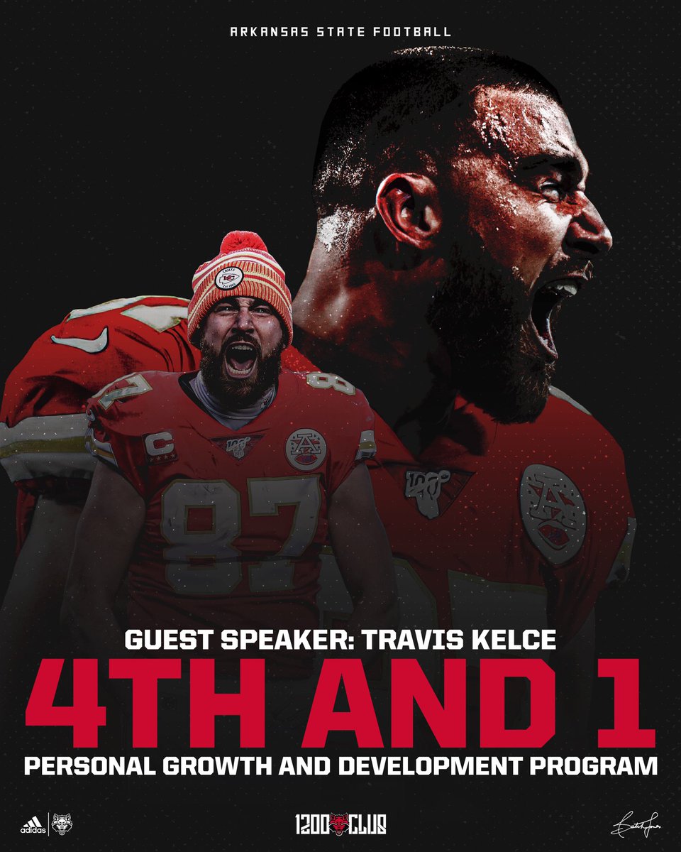 AStateFB's tweet photo. Thank You @tkelce for talking to our team during our 4th and 1 Program‼️
Always welcome here in the ‘Boro🐺
#WolvesUp x #ADifferentBreed https://t.co/4uEAdv4DLs