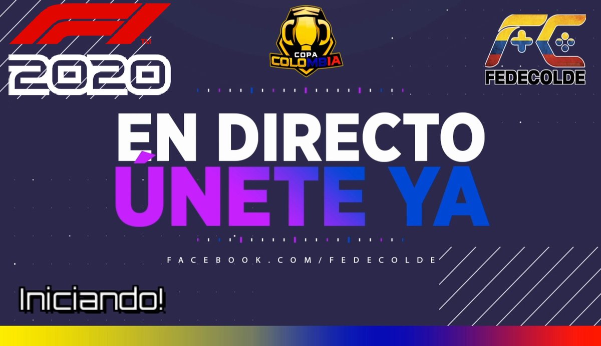 fedecoldeNal's tweet photo. https://t.co/SEkAxC10Og Estamos en vivo con Copa Colombia - Formula 1. GP Mónaco y Austria | Copa Colombia | Grupo 1 | Ronda 8-9 #todossomosfedecolde #quedateencasa #juegaencasa https://t.co/Gy1xX5uLFh