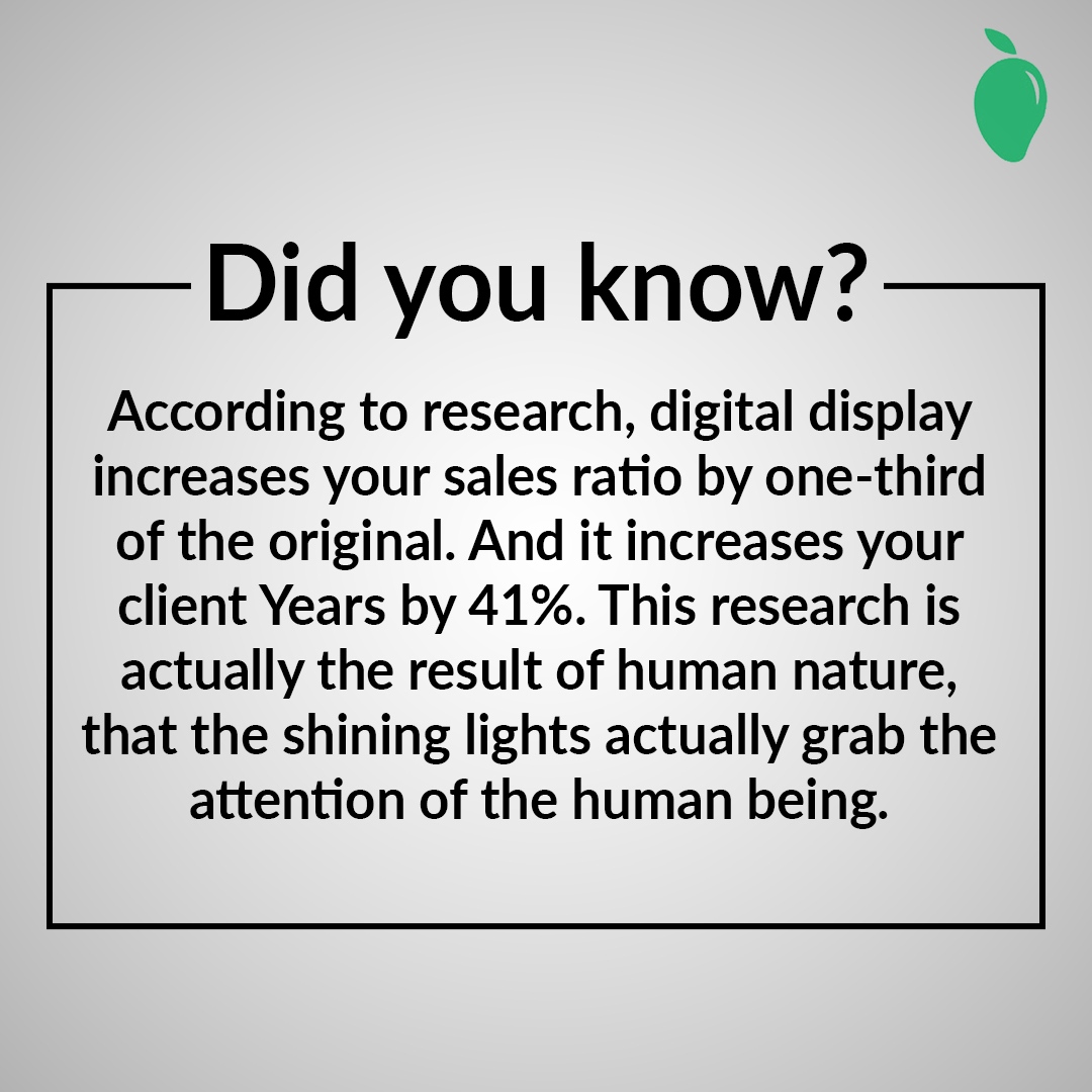 MangoDisplay's tweet image. Learn some amazing facts about Digital Display at Mango Display.
.
Check out the website: mangodisplay.com
.
#mangodisplay #digitaldisplay #displaysoftware #digitalsignage #didyouknow #facts #digitaldisplayfacts #calendardisplays #shiftcalendardisplays #healthdashboards