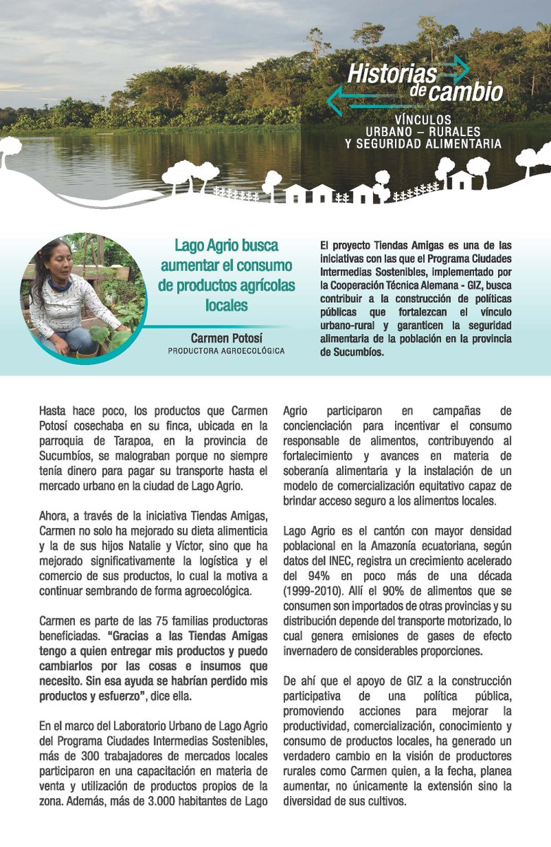 A partir del año 2018 la GIZ, actores de la sociedad civil, academia y <a href="/gadmlagoagrio/">Alcaldía de Lago Agrio</a>, trabajan conjuntamente hacia el desarrollo urbano sostenible del cantón.
Te invitamos a conocer los principales impactos durante la 1ra fase del Programa Ciudades Intermedias sostenibles.