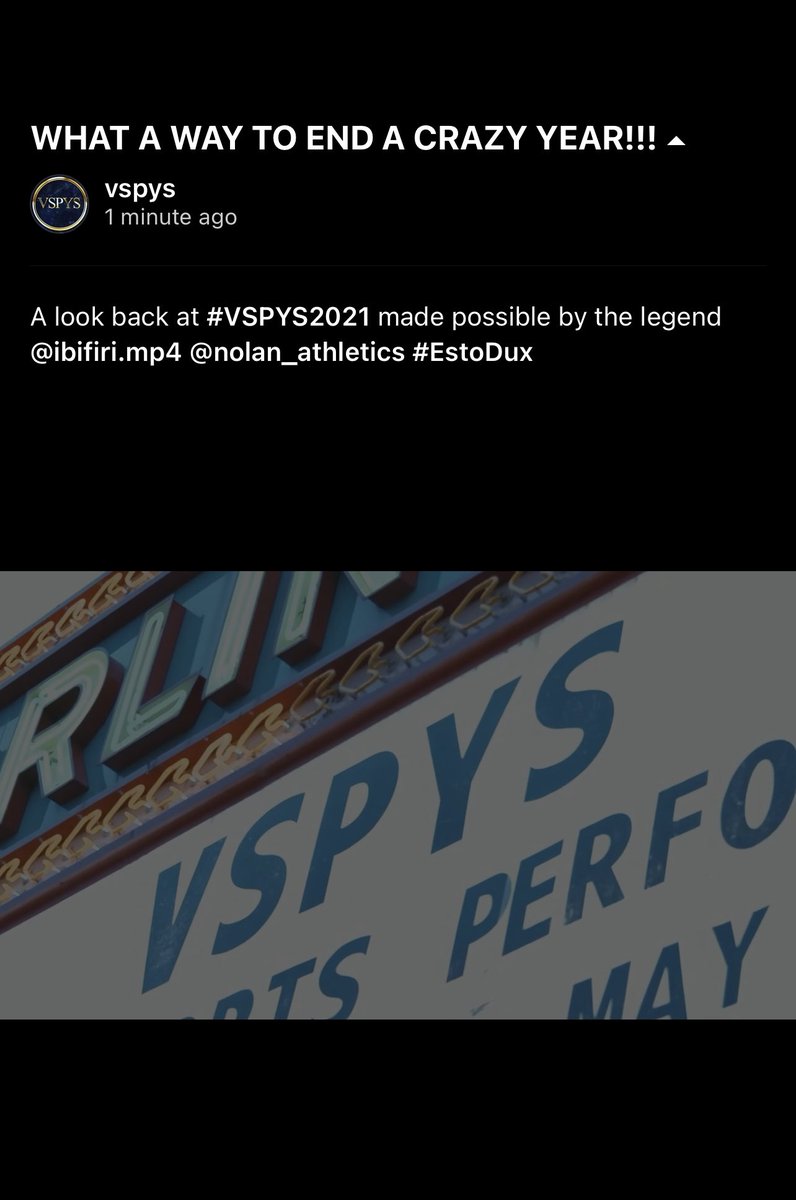 Check out the New Post on IGTV @vspys #VSPYS2021