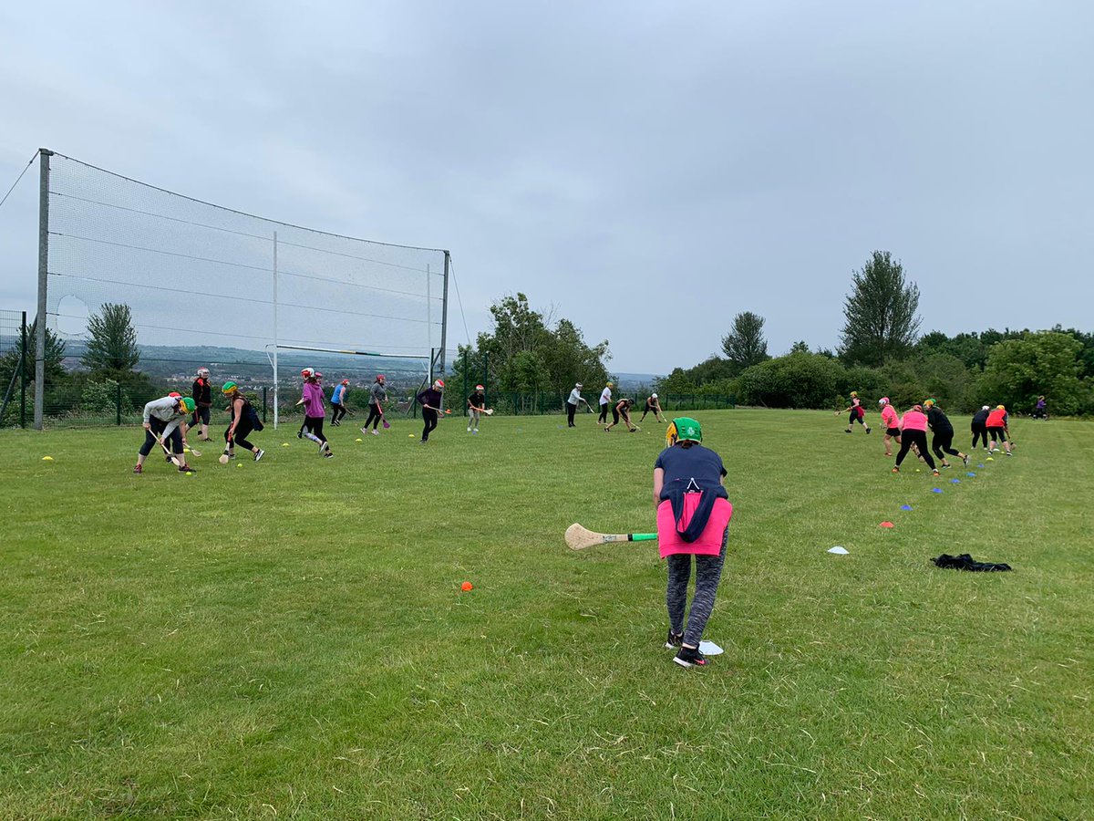 StPaulsGAC's tweet photo. Week 2 of our #HurlWithMe programme. Its great to see so many ladies enjoying the initiative  😁
#mnaprogramne  @OfficialCamogie @CamogieAontroim https://t.co/644Bd68OVj