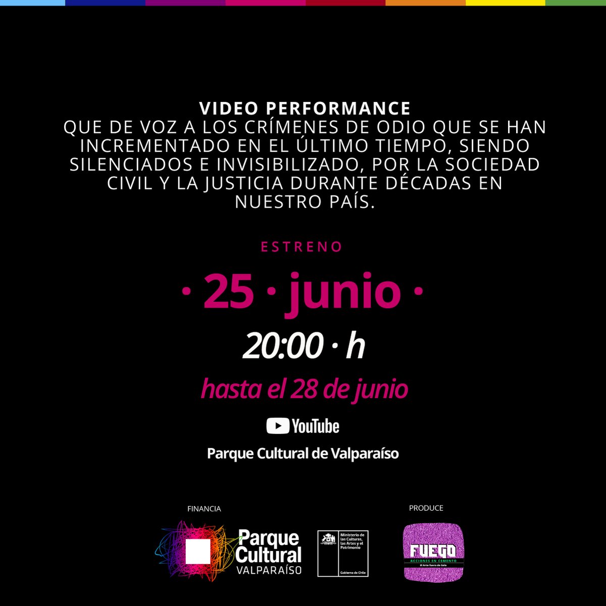 parquecultural's tweet image. 🔥ASAMBLEA PROSTITUYENTE🔥Fuego Acciones en Cemento se unen con la idea original de Organa Feminazi, de crear un #VideoPerformance en conmemoración de la diversidad sexual🌈
📆 Estreno 25 de junio a las 20:00hrs.
📍Youtube del Parque Cultural.