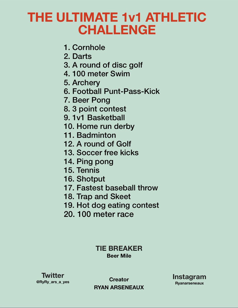 RyRy_ars_a_yes's tweet photo. The ultimate 1v1 athletic challenge. @ someone you think you can beat! https://t.co/rFzA4k02n7