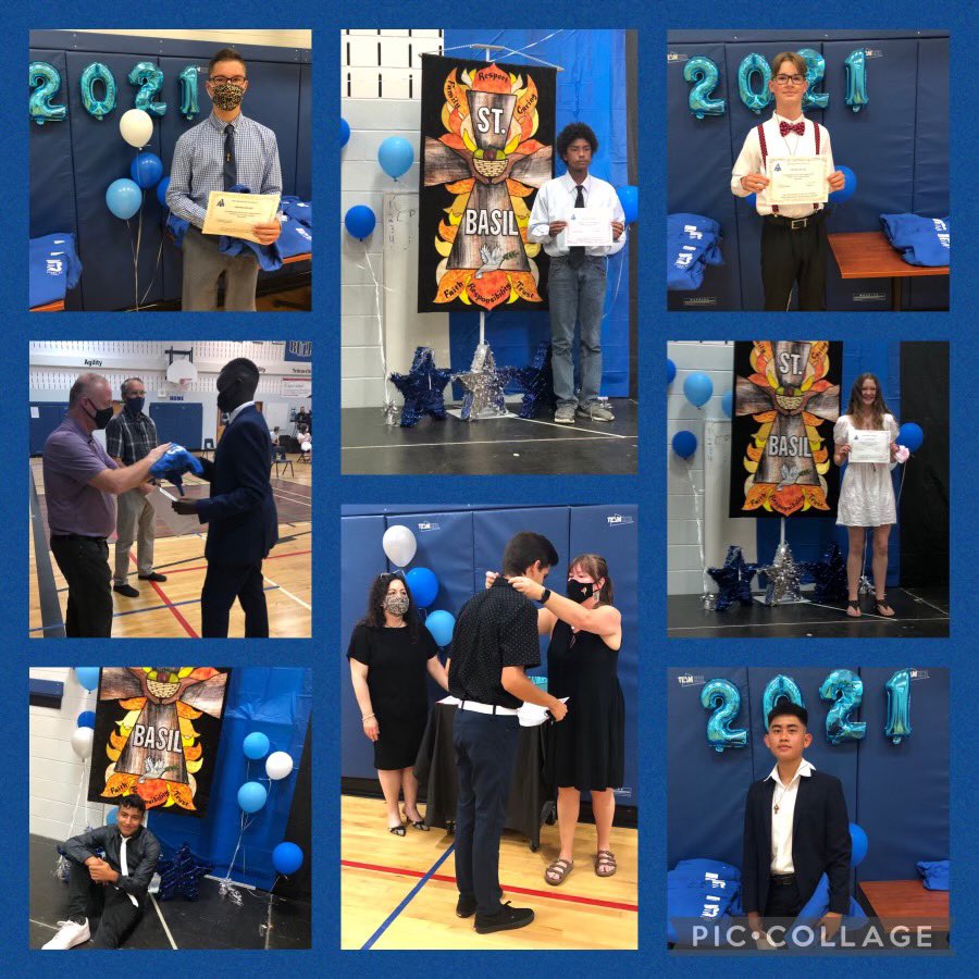 StBasil_CCSD's tweet photo. Grade 9 Farewell. We are so proud of our grade 9 students! We wish you all the best in High school! #ohtheplacesyouwillgo https://t.co/uxUsPetWRR