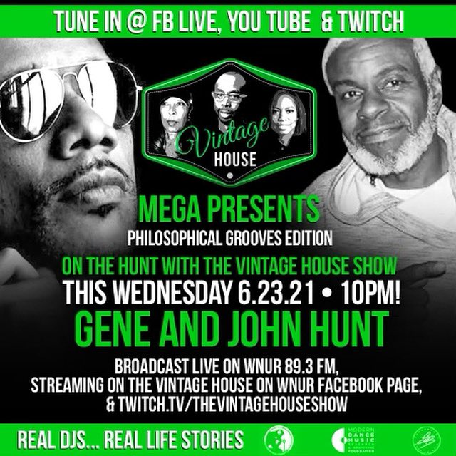 This Wednesday 06/23/21 - 10 PM CST <a href="/RedClayDigital/">Kevin McFall</a> hosts his Mega presents Philosophical Grooves show with special guests Gene Hunt and John Hunt!!! BE SURE TO TUNE IN.
<a href="/dancemusicfound/">Dance Music Archive</a> 
#housemusic #househeads #chicagohousemusic #chosenfewdjs #chicagodjs #thevintagehouseshow