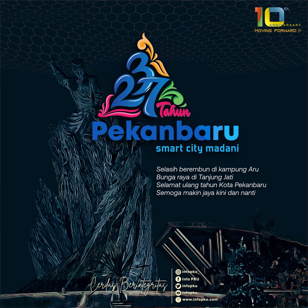 infoPKU's tweet photo. Tahniah Milad Kota Pekanbaru ke-237, semoga semakin maju ke depannya. Apa harapan Encik dan Puan di Hari Jadinya Kota Pekanbaru ke-237 ini?

#infoPKU #Pekanbaru #HUTpekanbaru237 https://t.co/iNk8Wc3Fqs