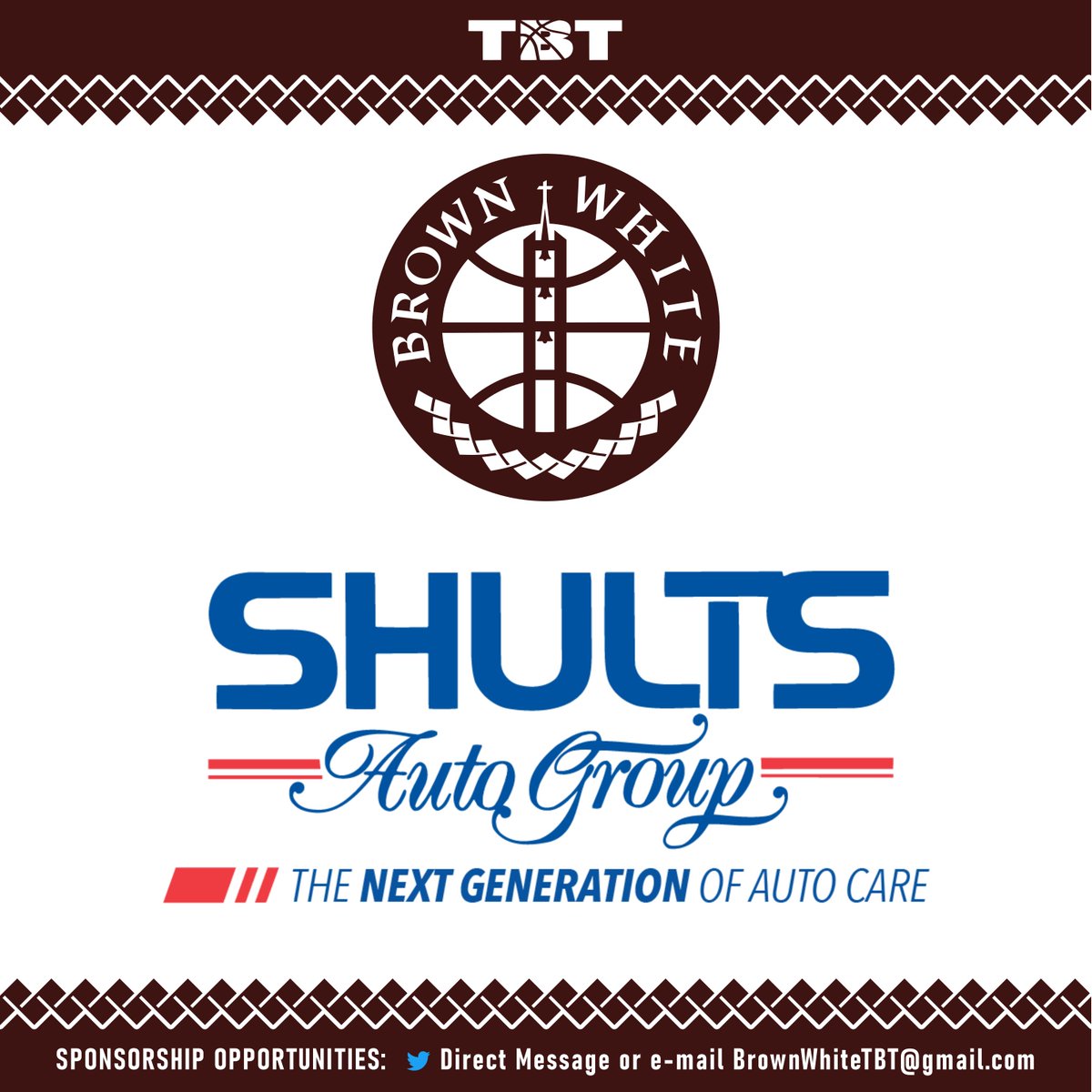 BrownWhiteTBT's tweet image. Huge thanks to @ShultsAuto whose donation will provide for lodging during our mini camp in Columbus!