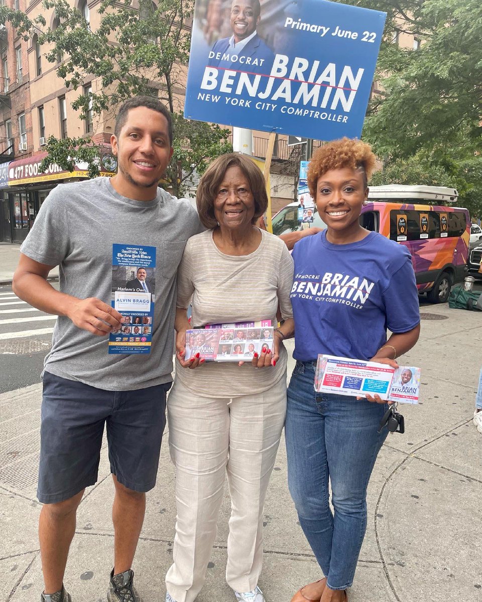 Harmongoff4NY's tweet photo. It’s Election Day In NYC! Vote @nysenbenjamin As Your #1 Choice For NYC Comptroller! #Benjamin2021 #BenjaminForComptroller https://t.co/8X1JPHjO3g