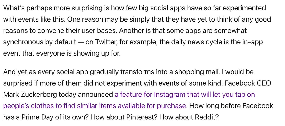 From Pokemon Go to Fortnite to Tinder: I wrote about how in-app events have become one of the biggest consumer internet trends of 2021.

Featuring a chat with my old boss <a href="/jlanzone/">Jim Lanzone</a> platformer.news/p/what-tinder-…