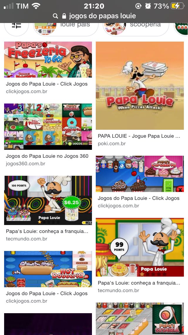 Jogos do Papa Louie no Jogos 360