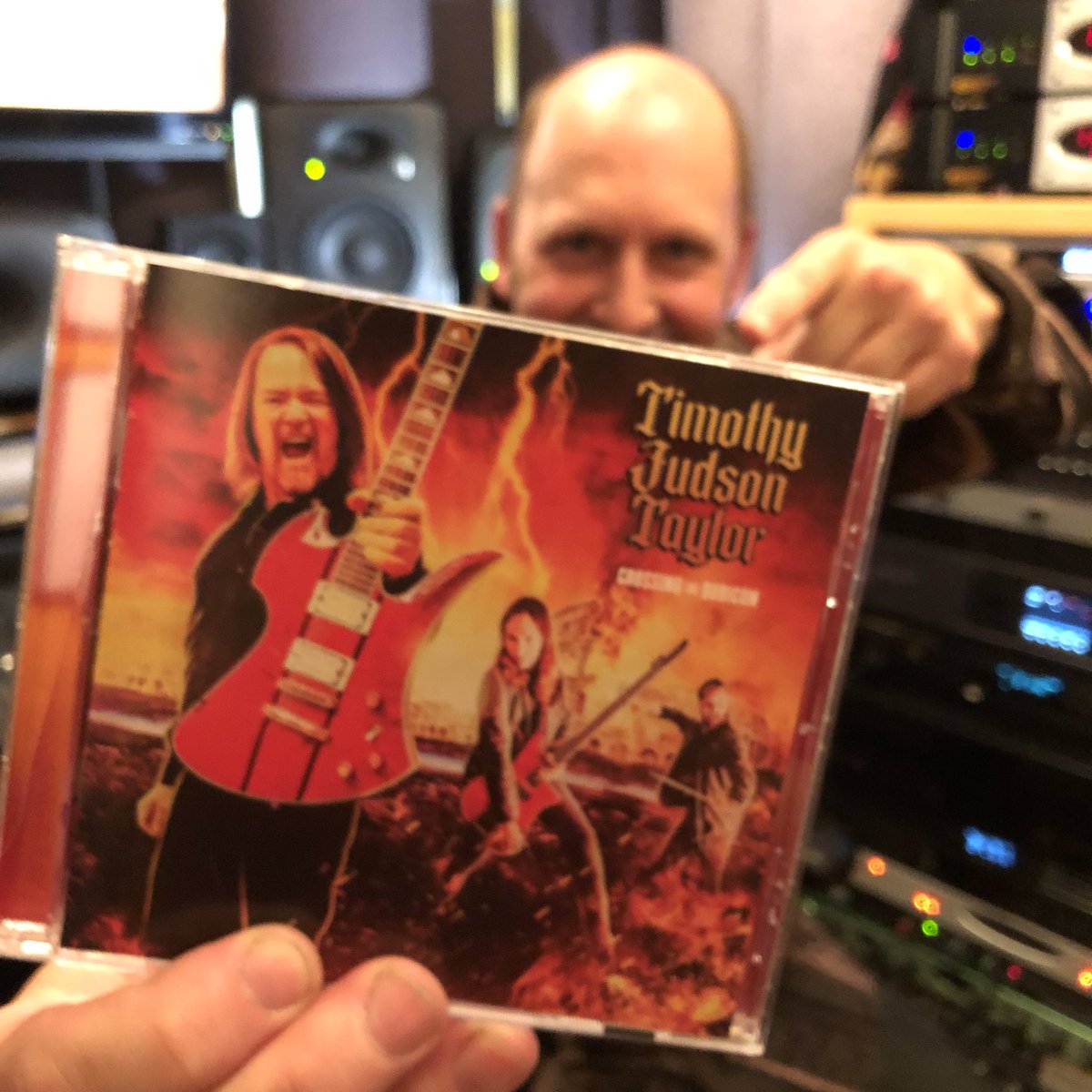 BrianVibberts's tweet photo. Are you ready to ROCK?!

The NEW album from 
Timothy Judson Taylor  🎼🎸🎵

Crossing The Rubicon

We had fun with this one! 
Rock Power Trio 
@TimothyJudsonT 
Devin North 
@timsmithdrummer 
with guests
@DerekSherinian 
@bumblefoot 

Mixed by @BrianVibberts https://t.co/T478Mw6dIH