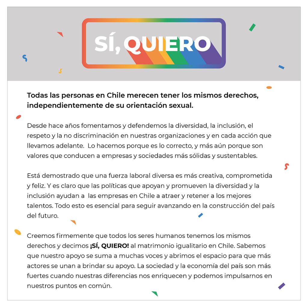 Todas las personas merecemos tener los mismos derechos.

Por eso en <a href="/OddIndustries/">Odd Industries</a> decimos ¡SI, QUIERO! al #MatrimonioIgualitario en Chile. 🇨🇱🏳️‍🌈🏳️‍⚧️ #SíQuiero