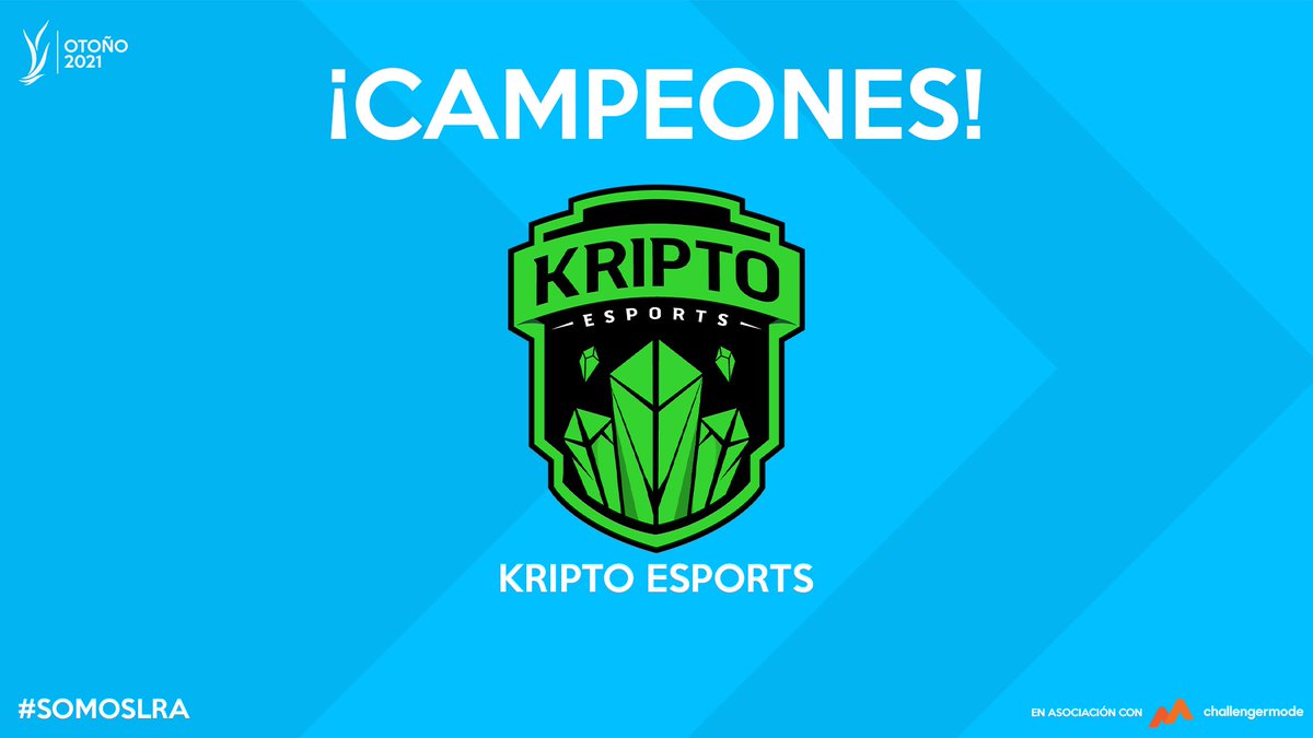 <a href="/KriptoEsports/">Kripto Esports</a> es el campeón de la #LRAOtoño2021!

Después de ganar 2-0 a <a href="/elchiringolor/">El Chiringo</a>!

En la primera partida @KR_Pirucream gana 2-0 a <a href="/raxitosLoR/">Isaac</a> 
Y en la segunda @JRellik_LoR gana 2-0 a <a href="/AraxGomez/">Arax</a>

#SomosLRA