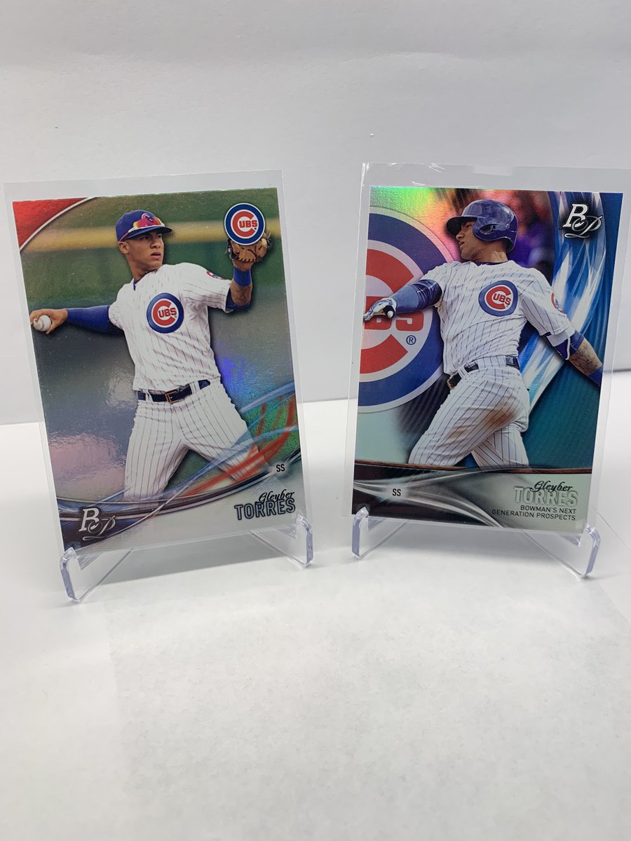 cardboardstack's tweet image. Gleyber Torres BP Cubs uni lot 
$5

@sports_sell @Hobby_Connect @HobbyConnector
