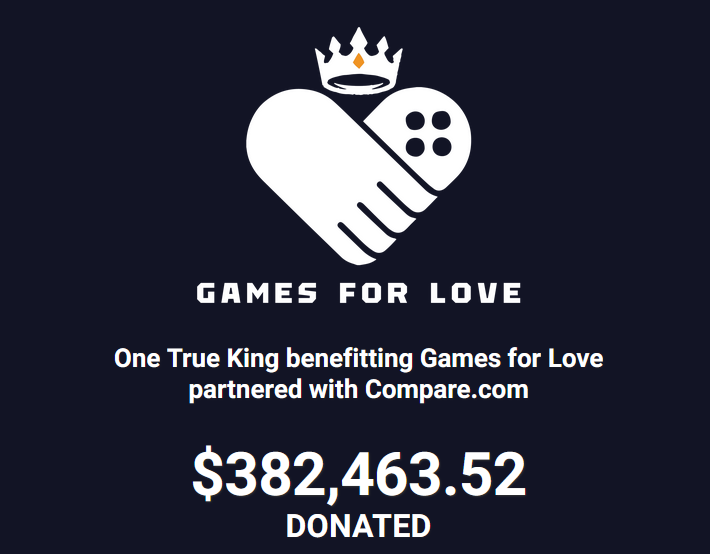Asmongold's tweet photo. 382,464 Dollars raised for Games for Love

I thought it would be impossible but we beat our last record! Absolutely insane. 

It's been my honor to host the event, thank you everyone for making it possible. https://t.co/U7tvDtpECg
