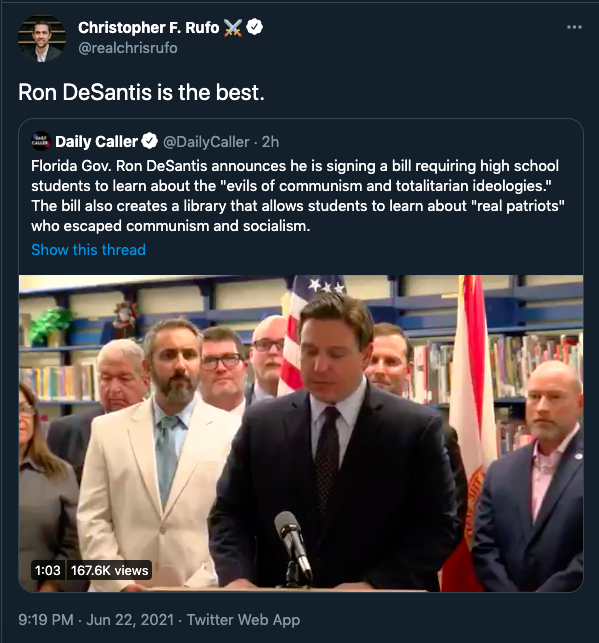 JeffreyASachs's tweet photo. You can defend this because it's all just K-12 and the First Amendment doesn't apply and so forth. I get it. But these guys want to censor ideas they hate and indoctrinate students with ideas they like, and that's just all there really is to it. https://t.co/bcPZl665M0