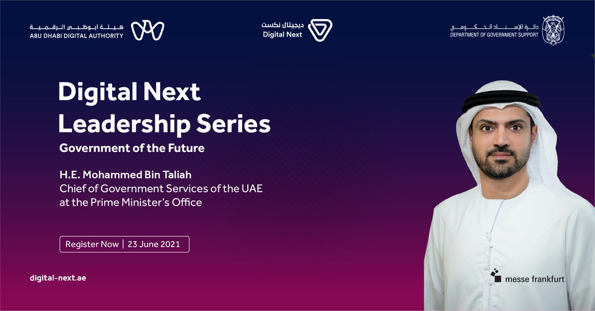 aksamdar's tweet photo. First Program "Government of the Future" of @digitalnextAE Summit hosted by @AbuDhabiDigital is scheduled later today. Register now in today's event here https://t.co/aEz7BIq6tB
#قمة_المستقبل_الرقمي
#حكومة_المستقبل
#DigitalNext
#GovernmentoftheFuture https://t.co/Q8FjBfseZB