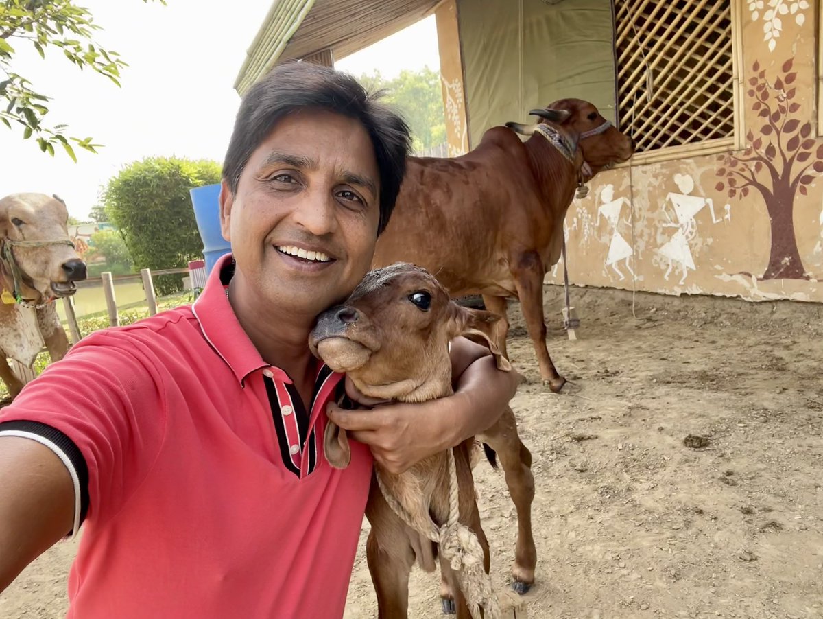 मेरे घर आई एक नन्ही परी❤️
हमारी गौशाला ‘गोकुल’ में कल शाम गंगा नामक गाय को पुत्री-रत्न की प्राप्ति हुई है।बेटियों ने इस बछिया का नाम ‘नंदा’ रखा है।जच्चा-बच्चा दोनों स्वस्थ हैं।आप सब की और से पहले दूध की पौष्टिक ‘खीस-पेवसी’ दो चम्मच अधिक खा रहा हूँ😋
मिठास आप सब तक पहुँचे 🤪😍🙏