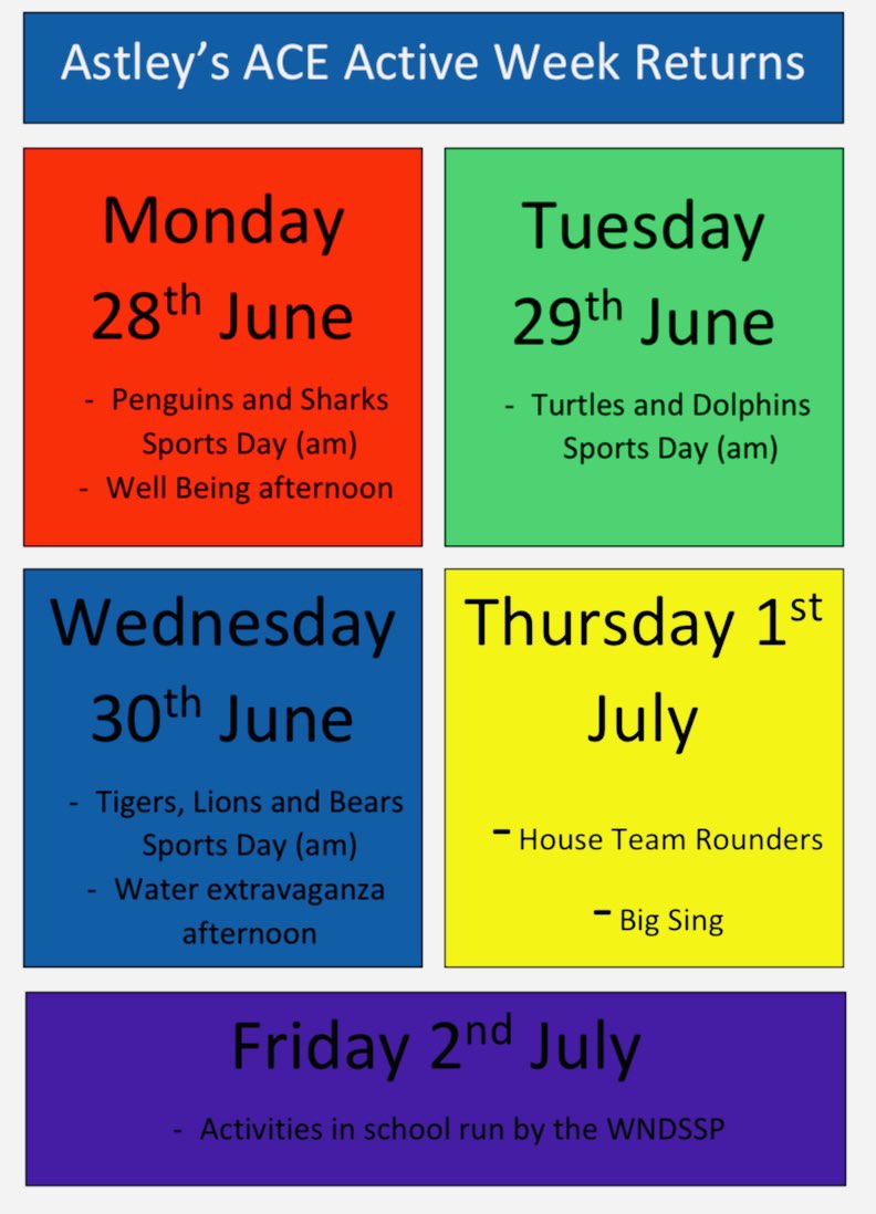 Astley_Primary's tweet image. ❗️ASTLEY❗️

👀 Coming soon…⤵️

         🔵 ACE ACTIVE WEEK 🔵

#aceactiveweek #thisschoolcan #letsgowednesday #inittowinit #welovebeingactive #weareastley #weareace #wellbethereforyou 💙
@WNDSSP
