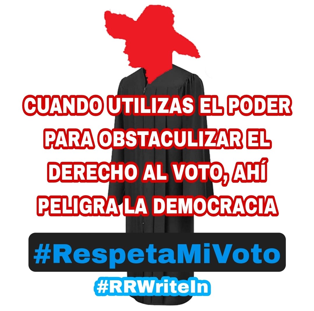 UnknownPR51's tweet photo. @barricada_azul1 #RespetaMiVoto 
#RRWriteIn https://t.co/IY9bntiskL