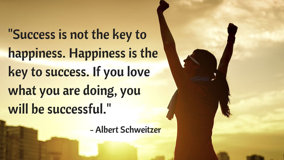 steve__doran's tweet photo. “Success is not the key to happiness. Happiness is the key to success. If you love what you are doing, you will be successful.” – Albert Schweitzer
#Success #BusinessTips #Successstories #LifeLessons #Lessontoliveby #AlbertSchweitzer #AlbertSchweitzerQuotes https://t.co/YWtGXNG8hj