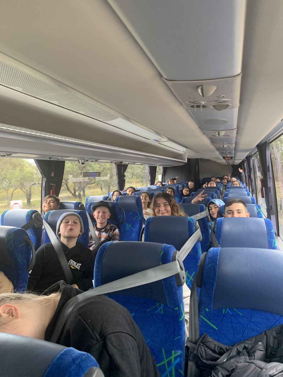 emmc89's tweet photo. Bus 1 on our way back to school! Can you tell we are tired @AitkenCreekPS Camp https://t.co/drDDtUpX2F