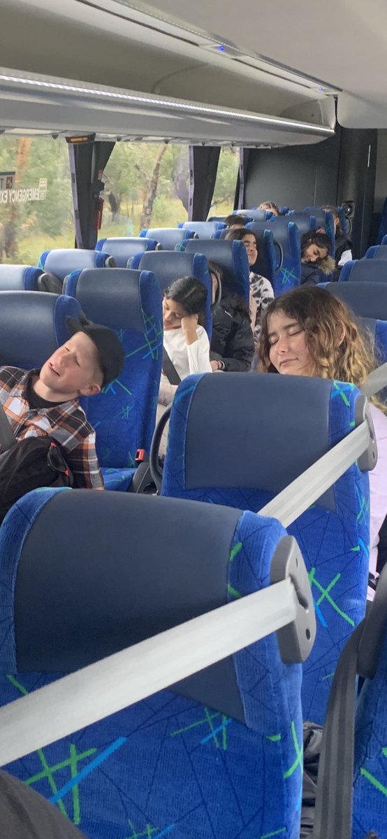 emmc89's tweet photo. Bus 1 on our way back to school! Can you tell we are tired @AitkenCreekPS Camp https://t.co/drDDtUpX2F
