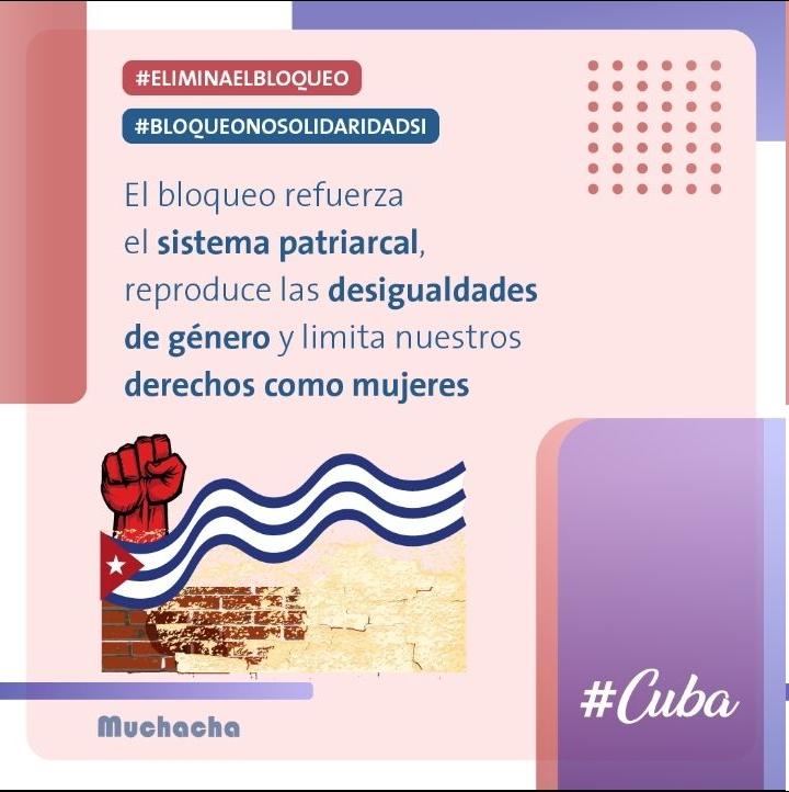 MuchachaRevista's tweet photo. 🇨🇺🆚🇺🇸 El impacto negativo del #bloqueo a comunidades en situación de vulnerabilidad es aún mayor: mujeres, niñas, adolescentes, ancianos, discapacitados, enfermos...

🔴 El #bloqueo refuerza las desigualdades sociales🔒❌
 
#Cuba #ElBloqueoesReal #BloqueoNoSolidaridadSí 💪🏿🙌🏿💟 https://t.co/f0TOSeMPiu