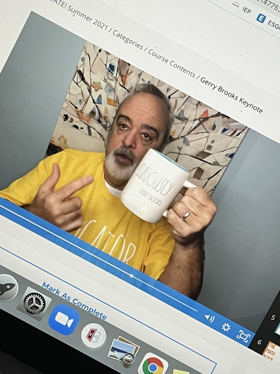 Watching <a href="/kindersmorgie/">kindersmorgasboard</a>’s Elevate conference. Loving <a href="/gerrybrooksprin/">gerry brooks</a>’s keynote speech. I also love his <a href="/RaeDunnClay/">rae dunn</a> mug. It’s one of my favorites in my collection. “What are you gifted at?” -Gerry Brooks.