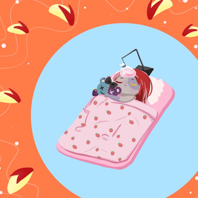 get well soon ollie 💖
iced pink milk as cold compress to reduce your fever in delicious way 
#graveyArt 
