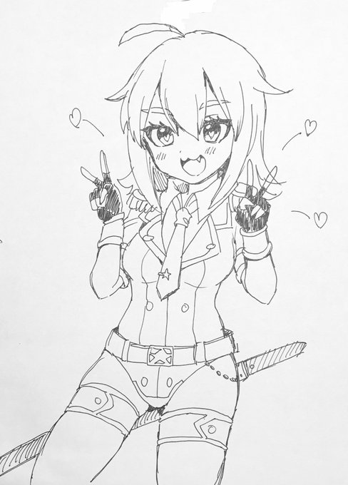 はりやまさんが描いてくれたうちの子達可愛いから見て 