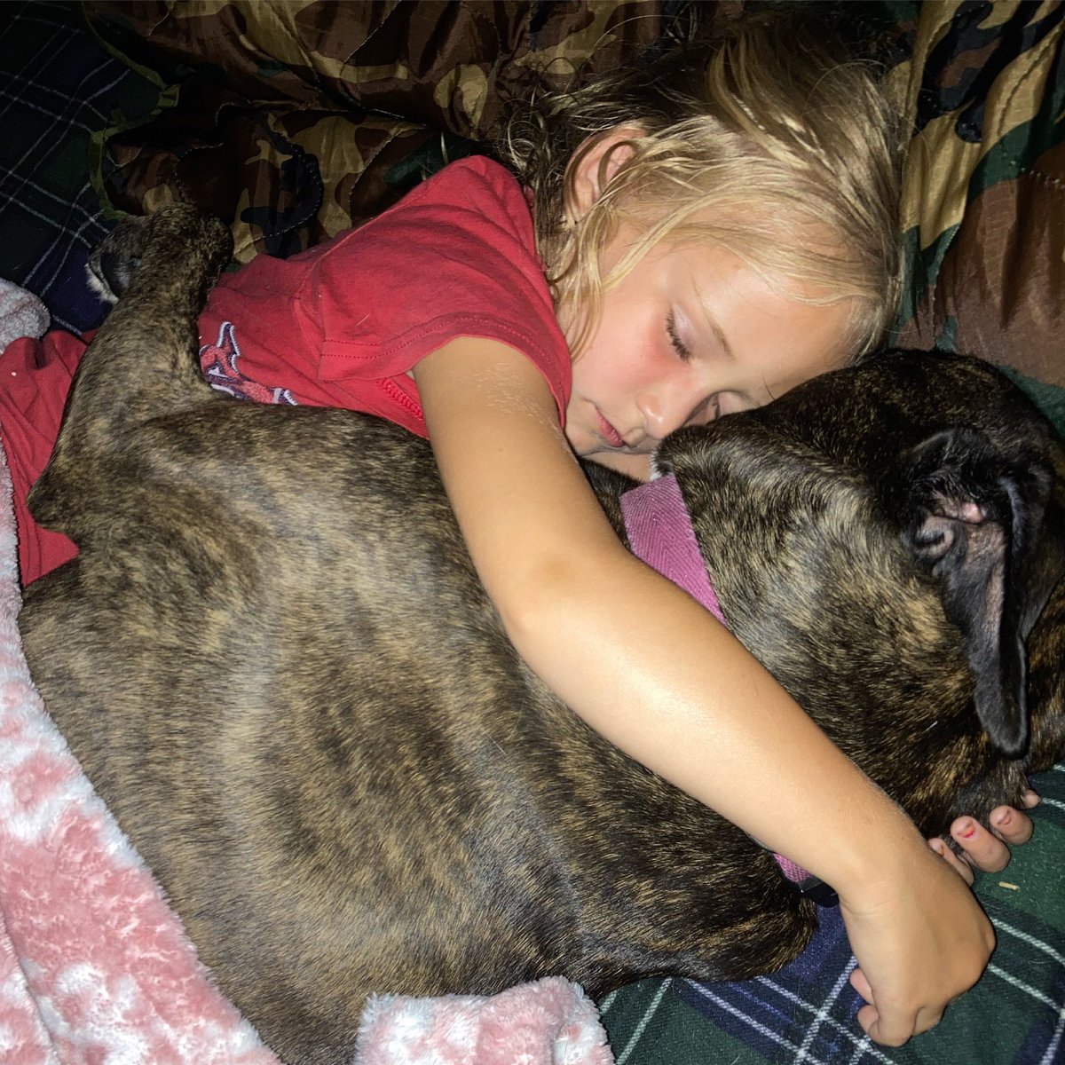 #babies #mykids #theycompletethefamily #children #canecorsoboxerpitbullmix #5and1/2yearold #puppy4yrsold #summerdaysandnights