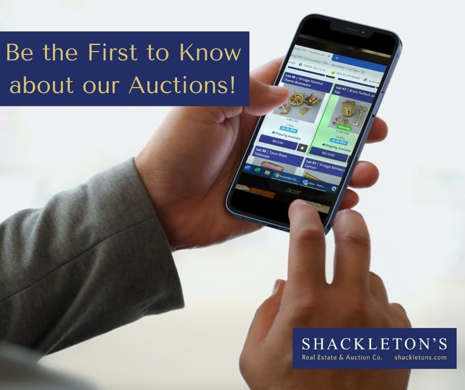 ShackletonsREAS's tweet image. Subscribe to our Auction Notification list to be the first to know about our Online Auctions, and have direct access to the Auction Catalog! 

 Subscribe Now: shackletons.ca/auction/auctio… 
 
Our next #onlineauction starts tomorrow at 6pm until June 30th!

#Auction #SubscribeNow