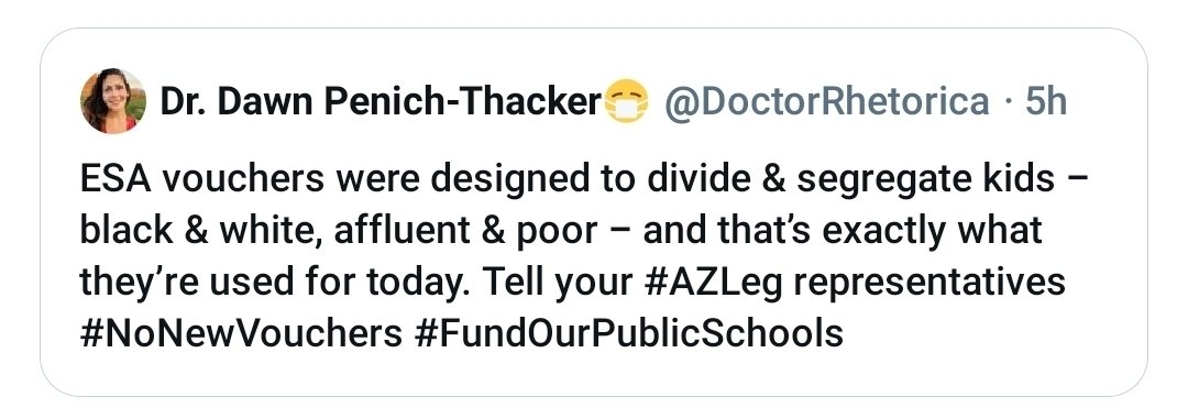LIESofSOSaz's tweet photo. When you're across the Pacific Ocean swimming in white affluency, you forget that redlined public schools were what divided black/white and affluent/poor kids. 
Maybe Dawny didn't realize that her org @arizona_sos fought to keep AZ public schools redlined in 2021. https://t.co/Y5h9uozuKy