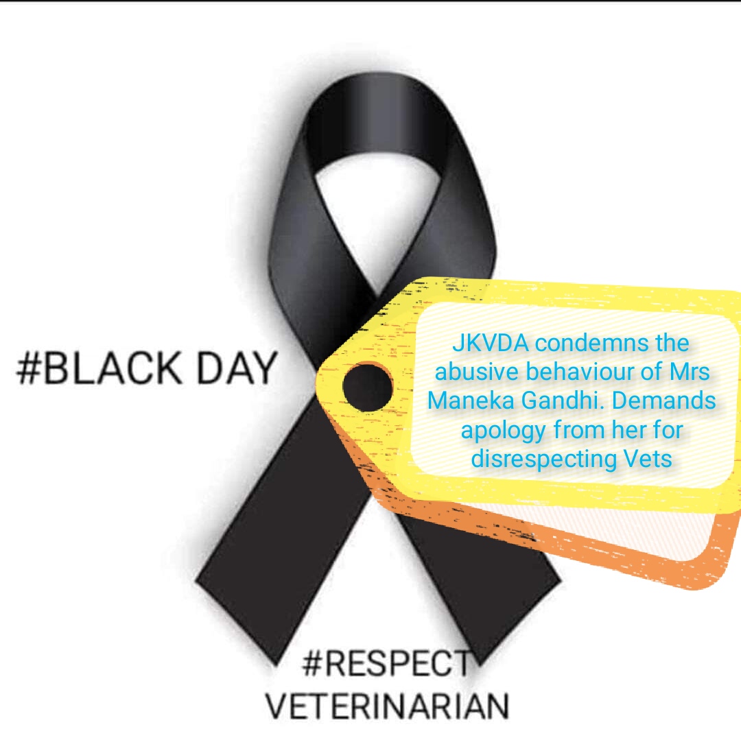 JkvdaOfficial's tweet photo. #BoycottManekaGandhi
#मेनकागांधीमाफीमांगे 
#disrespcting_professional_knowledge
#Threatening_vet_doctors @Narendramodi @PMOIndia
@Manekagandhibjp
@presidentVCI @1stIndiaNews
 @DainikBhaskar
 @rpbreakingnews @OfficeOfLGJandK @GreaterKashmir @DailyExcelsior1 @KNSKashmir @knewstrust https://t.co/A5Xevs6RWr