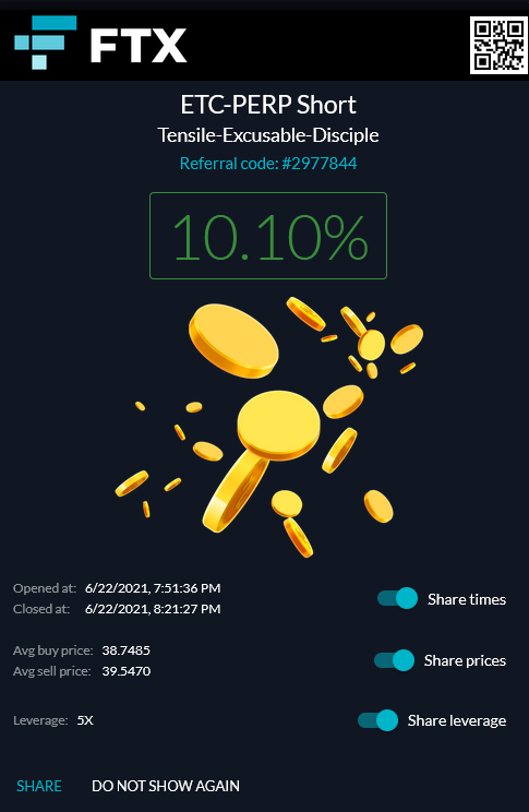MoneyMachara's tweet photo. Small short scalp on ETC, mostly playing the volatility contraction with 5m mom going down (left side, 3rd from top). https://t.co/flVnNlaGgb