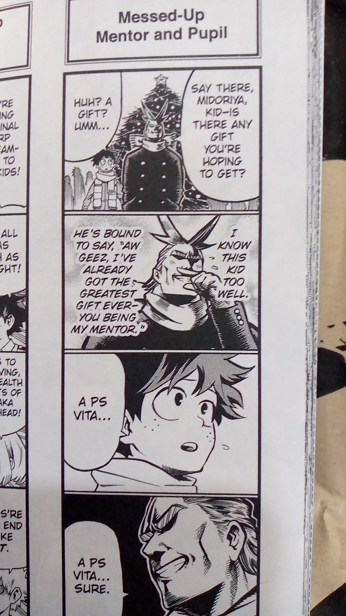 Elitistangkevs's tweet photo. Thank You MHA for Reminding me that I need to have my PS Vita Fixed

Also This is a Hilarious Strip 😁

#MHA28 #manga https://t.co/Bsuor3t4hB