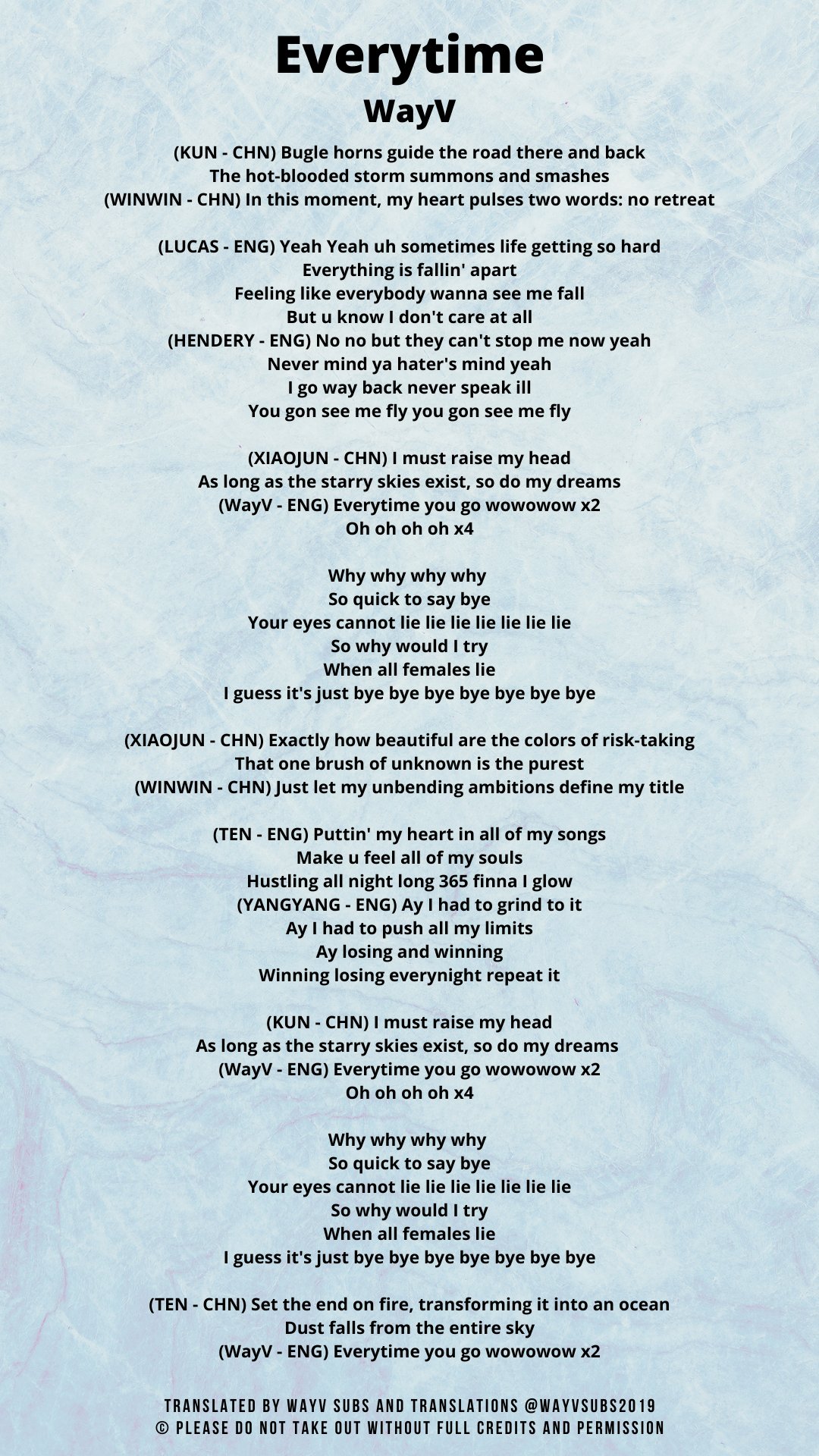 Wayv Subs Translations Wayv Ost Everytime Translated Lyrics Wayv 1stost Everytime Wayv Weishenv 威神v T Co Mrnwwf9rtz Twitter