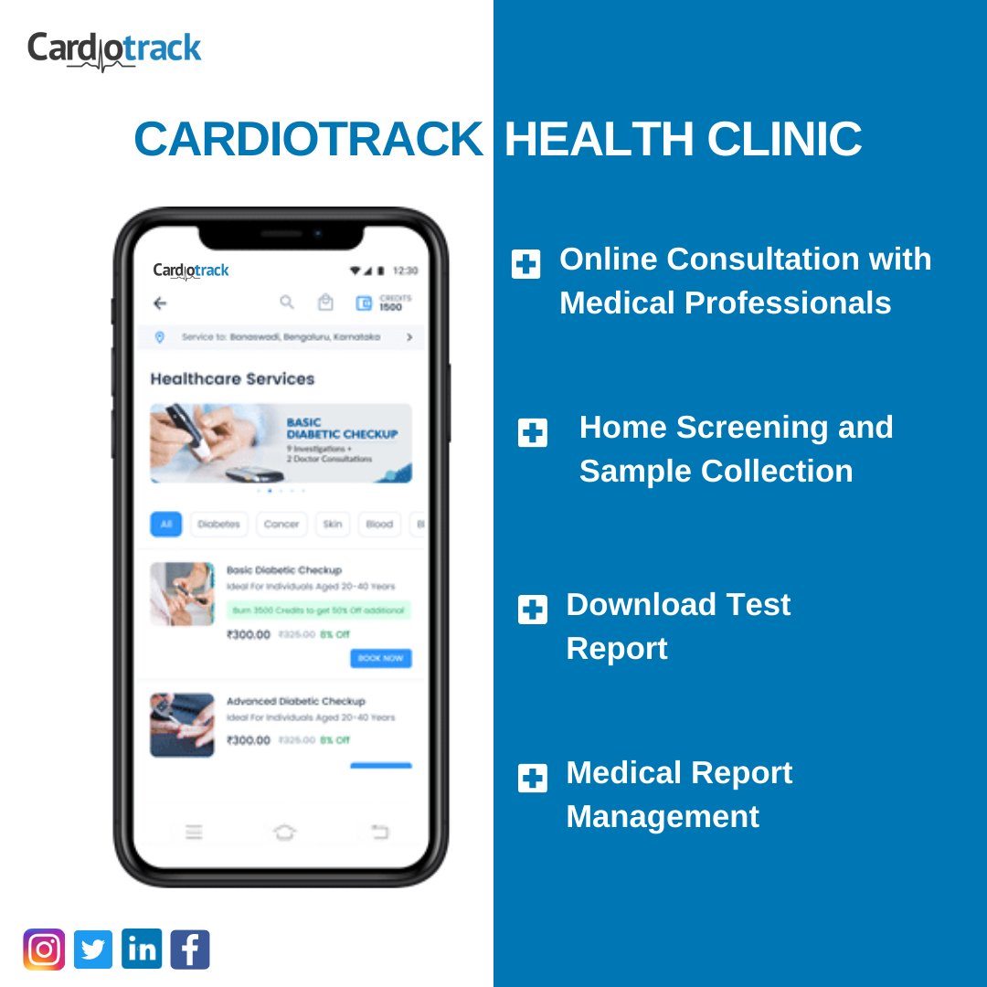 cardiotrak's tweet photo. Healthcare in your pocket!
#Cardiotrack works with certified Medical Professionals including nurses & physicians to manage the #corporate clinics & employee health to the best of expectations.
#digitalhealth #healthcare #telehealth #digitalreport #healthclinic #healthcareindia https://t.co/FjAj7WXbSd