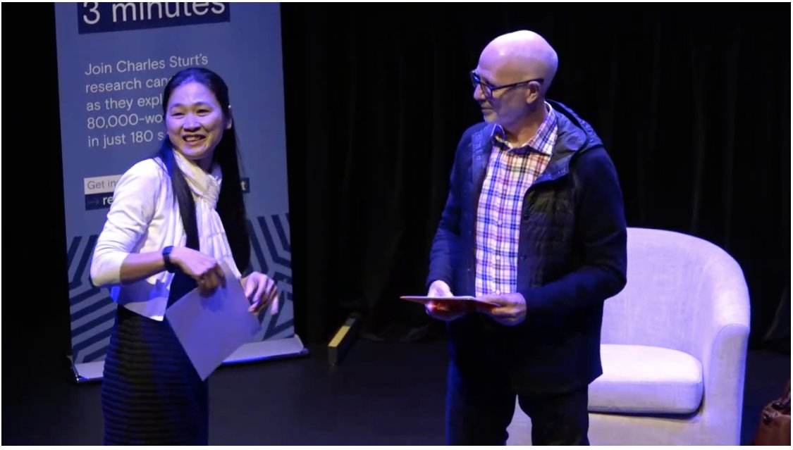 Sharynne McLeod (@sharynnemcleod) on Twitter photo Congratulations Dr Van Tran <a href="/VanTranTH/">Van Tran</a> on being the <a href="/CharlesSturtUni/">Charles Sturt University</a> Three Minute Thesis #3MT People's Choice winner. We are so proud of you. Your research on multilingual children's home language maintenance was described as "spine tingling" and "thought provoking" <a href="/CSU_ECRG/">CSU Early Childhood Interdisciplinary Research Grp</a> Congratulations Dr Van Tran <a href="/VanTranTH/">Van Tran</a> on being the <a href="/CharlesSturtUni/">Charles Sturt University</a> Three Minute Thesis #3MT People's Choice winner. We are so proud of you. Your research on multilingual children's home language maintenance was described as "spine tingling" and "thought provoking" <a href="/CSU_ECRG/">CSU Early Childhood Interdisciplinary Research Grp</a>