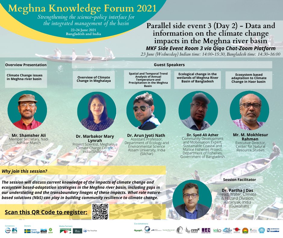Take a sneak peek of the sessions in Day 2 #MKF2021 Forum..
To experience the immersive discussion register at qiqochat.com/e/meghna-knowl…
#transboundaryrivers #TROSA #meghnaknowledgeforum