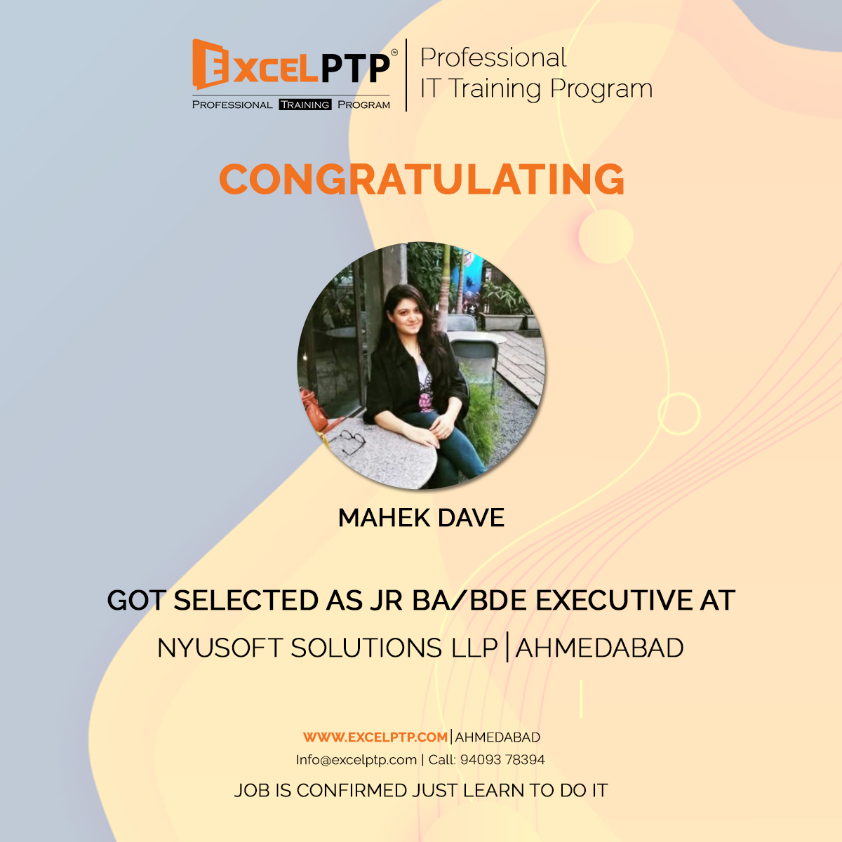 ExcelPTP's tweet image. Are you Graduate! 

Looking for professional training with job surety?

Then Get your first job just in 4 months! 

#job #php #Ahmedabadjob #itjobs #fresher #sql #mysql #html #css #laravel #wordpress #cakephp #magento #mvc #cms #zend #phpframework #yii #excelptp #amarinfotech