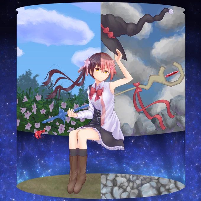 #引用リツイートで絵をあげて5人指名してバトンでお気に入りの絵を載せる五人指名…?イマジナリーフレンド5人指名していい…?ハードル高すぎない…? 