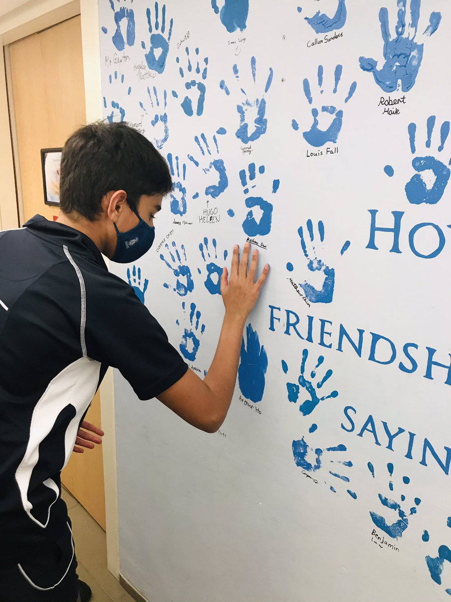 HHKSShackleton's tweet photo. ‘How lucky we are to have friendships so strong, that makes saying goodbye so hard’. It’s that time of term again as Year 8s contribute to our #boysofshackleton legacy wall and start to look back on their journey in the #shackletonfamily @Harrow_HK @HeadHarrowHK #WeAreShackleton https://t.co/5D4hCKRjGm