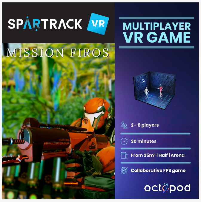 OctopodVR's tweet photo. Good news, the game Mission Firos from @SpartrackVR is now available in French (only for now) in the Octopod's games catalog for partners who have a compatible game space!
#lbvr #lbevr #vr #virtualreality #vrgames #divertissement #wanadev #arcade #vrarcade #vrcenter https://t.co/aywNZrR249