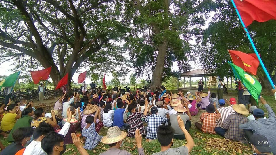Protests continued in Taze, Sagaing, today (Jun 23), against Myanmar's military regime which seized power in a coup on Feb 1. 

Photos: CJ

#WhatsHappeninglnMyanmar