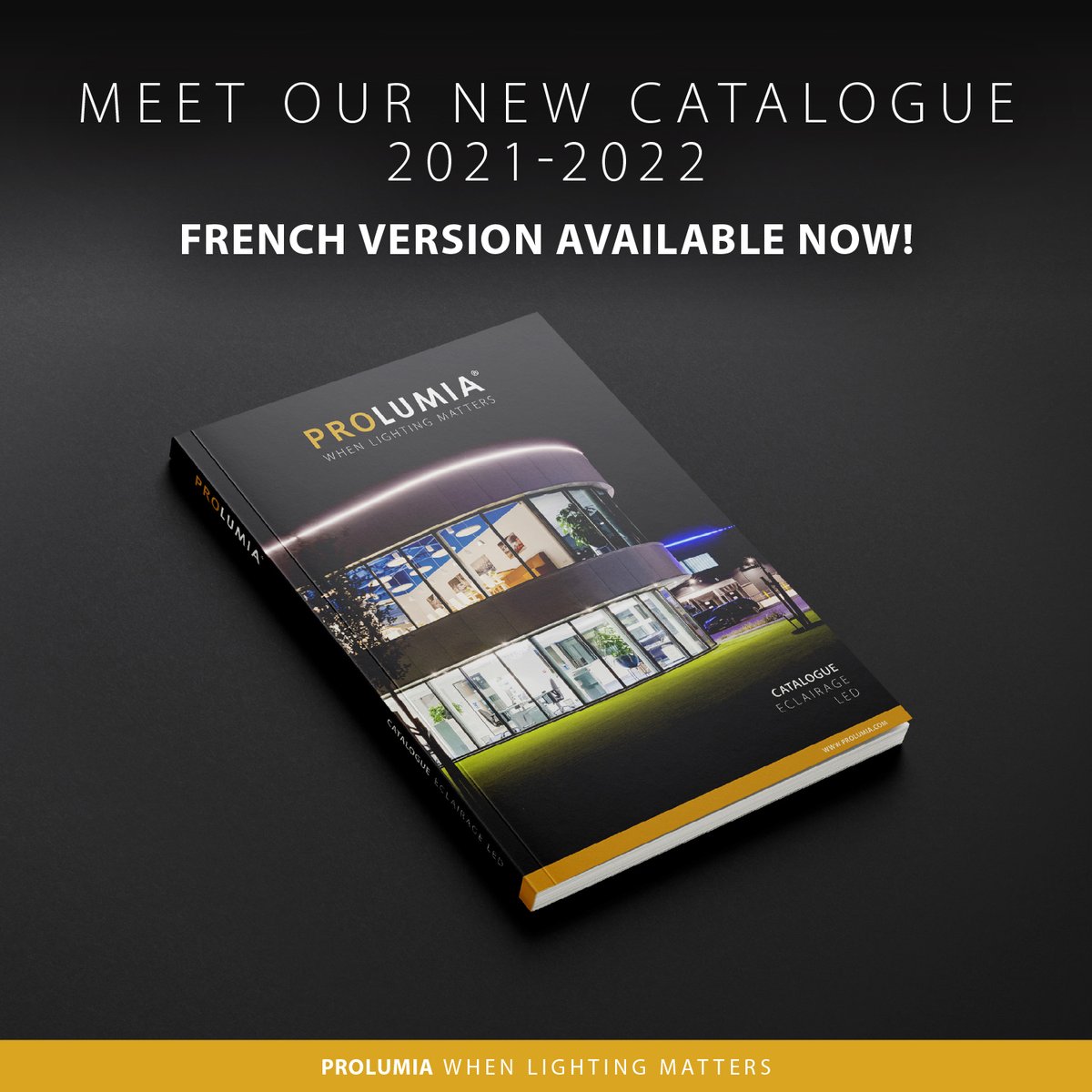 Oui! 🇫🇷 The brand new Prolumia catalogue can now also be downloaded in French > lnkd.in/eDR56i2