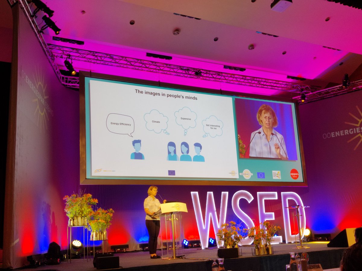 Fedarene's tweet image. &quot;Unique opportunity to reposition Energy Efficiency as Key Recovery Strategy&quot; Saïd by Christiane Egger from @OOESV at #WSED, #EEW4