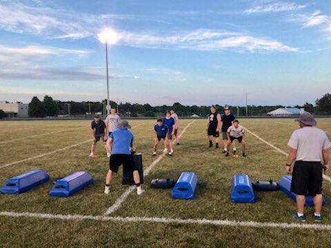 RHSIndians_FB's tweet photo. Camp was INCREDIBLE last night! More athletes than ever, hard work and fun (yes, that’s the best combination!) and perfect weather. So proud of these players and coaches. What a great time! 
#campmemories #hardworkandfun 
#brickbybrick #FearTheSpear https://t.co/gG5Td7gXZw